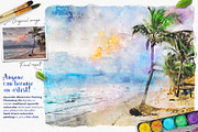 Aquarelle Watercolor PS Action, an Action Add-On by IndWorks Design (Thumbnail 2 of 12)