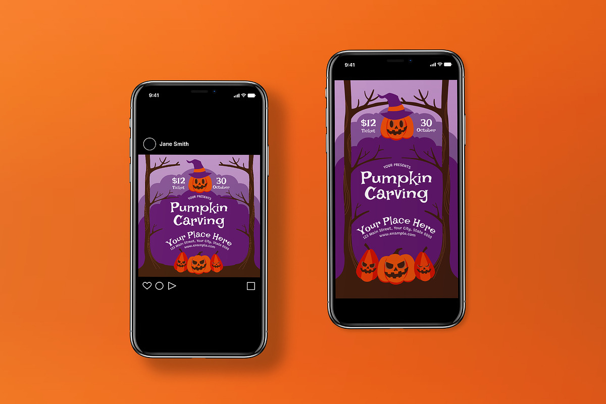 Modern Pumpkin Craving Flyer Set, a Flyer Template by graphicook (Photo 3 of 3)
