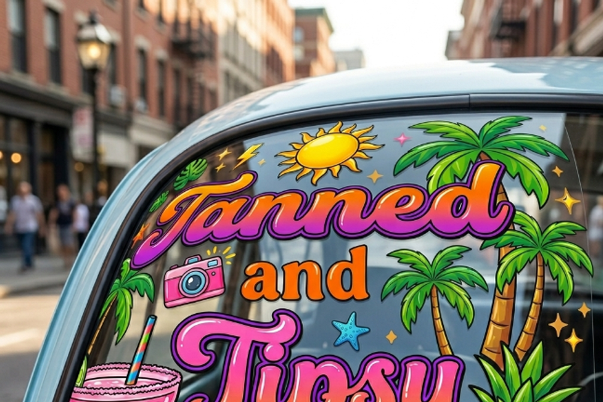 Tanned and Tipsy T-Shirt Design, a Shirt Mockup by Vector Stall (Photo 9 of 9)