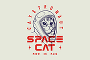 Space Cat, an Illustration by hand draw (Thumbnail 1 of 3)