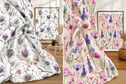 Watercolor Thistle Floral Patterns, a Pattern Graphic by DreamCafeArt (Thumbnail 2 of 5)