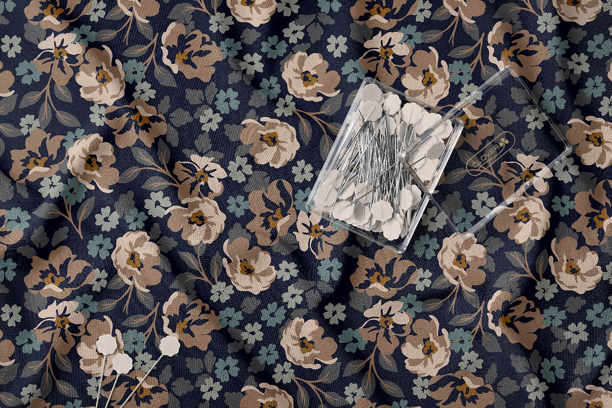 Vintage Floral Seamless Pattern, a Pattern Graphic by StudioGlouna (Photo 2 of 11)