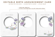 Cute duck Birth Announcement card, a Design Template by hanacrochetdesign (Thumbnail 9 of 12)