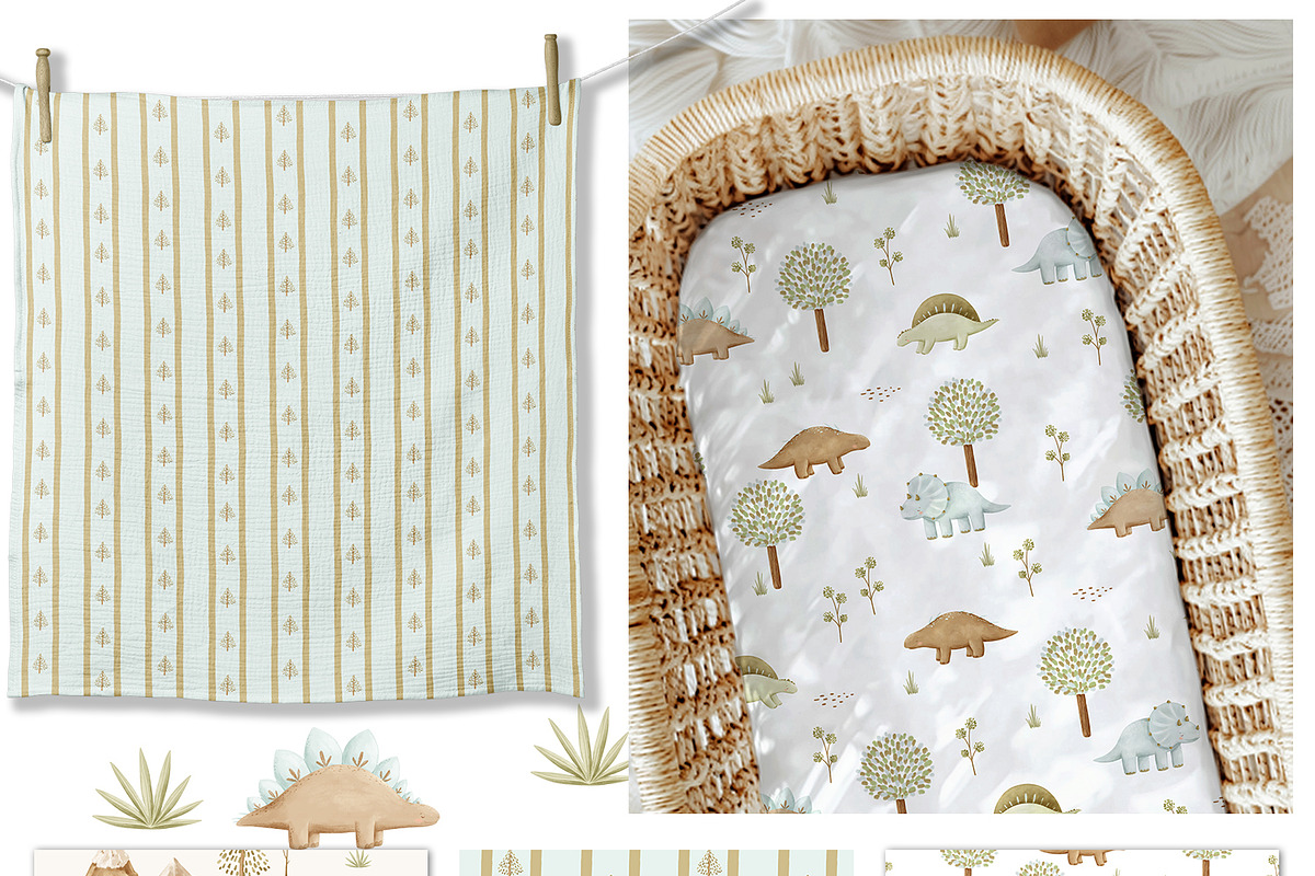 My friend Dinosaur - baby collection, a Decorative Illustration by polikarpovaart (Photo 10 of 18)