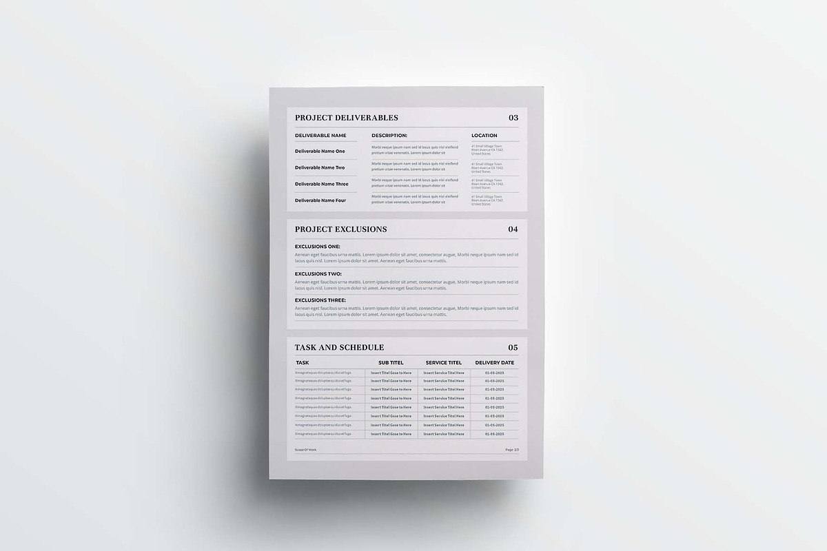 Scope Of Work | MS Word & Indesign, a Stationery Template by design_hut (Photo 4 of 7)