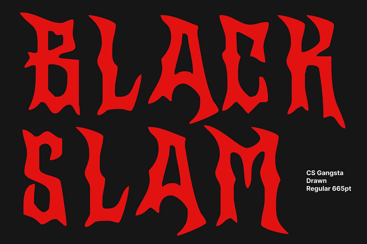CS Gangsta Drawn, a Blackletter Font by Craft Supply Co. (Photo 4 of 8)