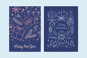 Christmas and New year greeting card, a Card Template by Good Studio (Thumbnail 2 of 9)