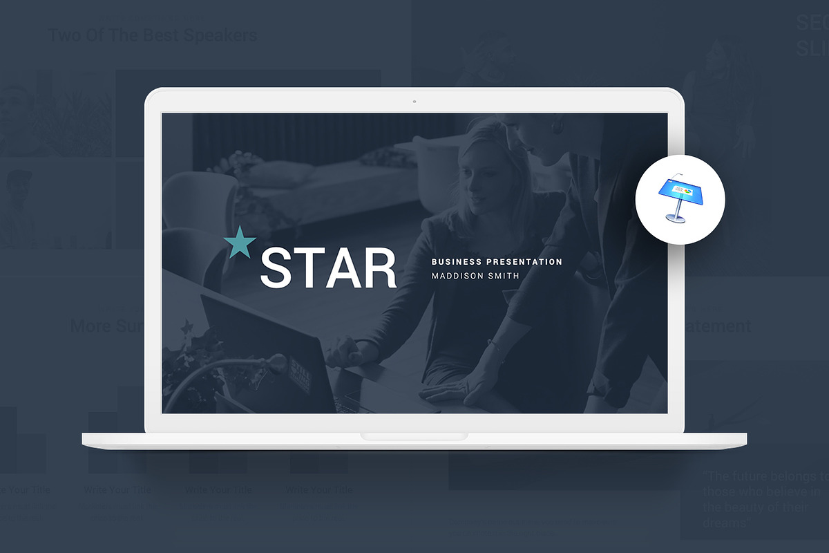 Star Webinar Keynote Template, a Presentation Template by slidequest (Photo 1 of 9)