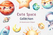 Cute Space Object Clipart, an Education Illustration by jvxvxnism (Thumbnail 1 of 16)