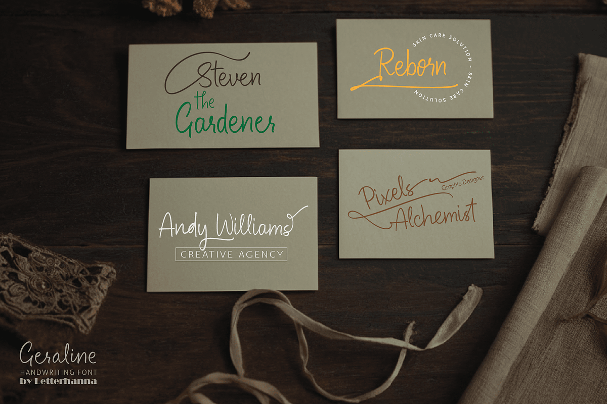 Geraline Font, a Handwritten Font by Letterhanna Studio (Photo 4 of 10)
