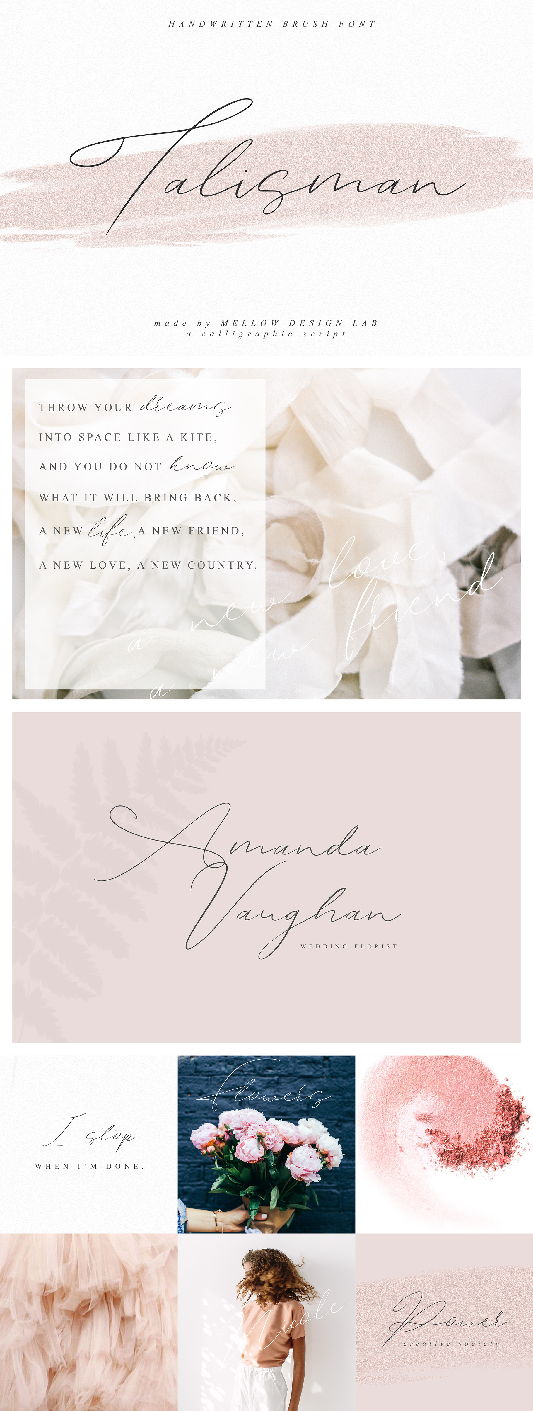 Talisman Script, a Script Font by Creamy Script