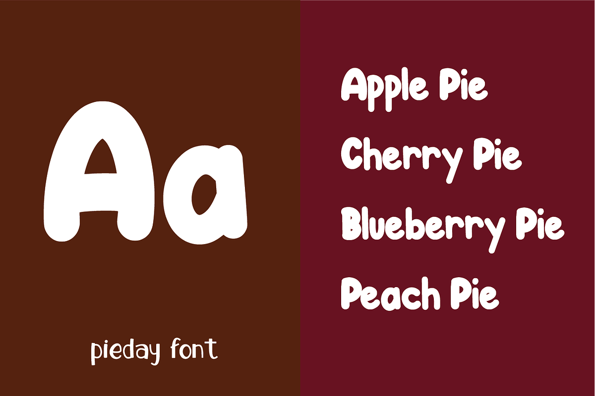 Pieday - Playful Handwritten Font, a Handwritten Font by Berdansabersama (Photo 5 of 9)
