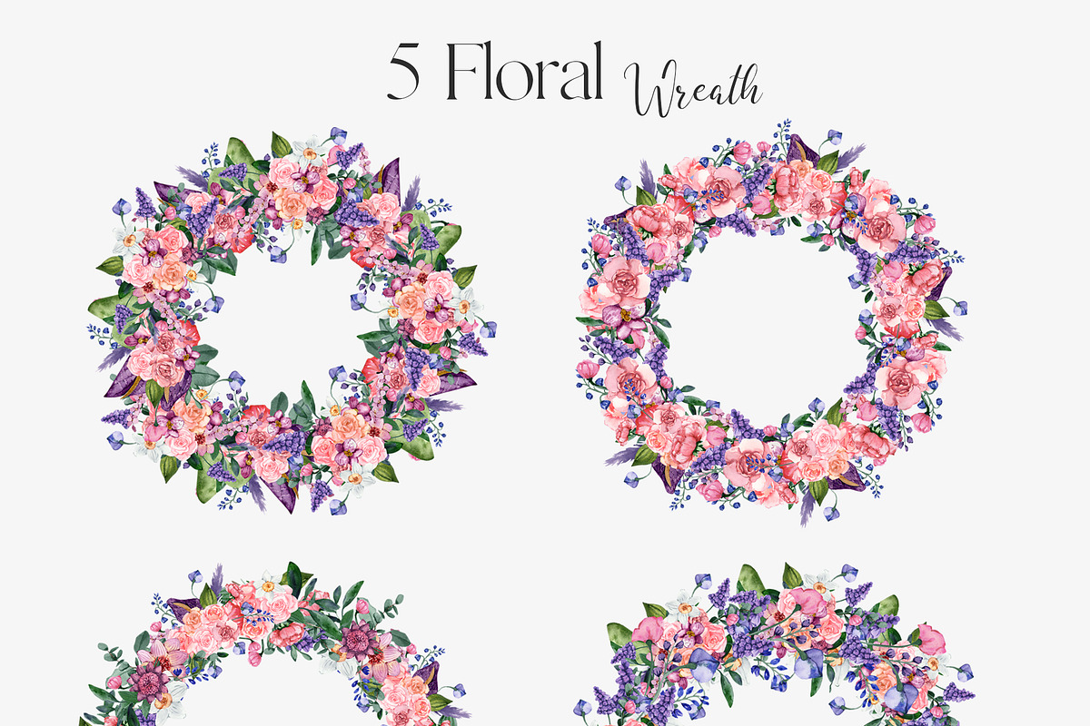 SALE! Florena watercolor floral, a Decorative Illustration by Julia Bogdan (Photo 7 of 10)
