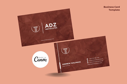 Modern Business Card Canva Template, a Branding & Logo Template by MK Creatives