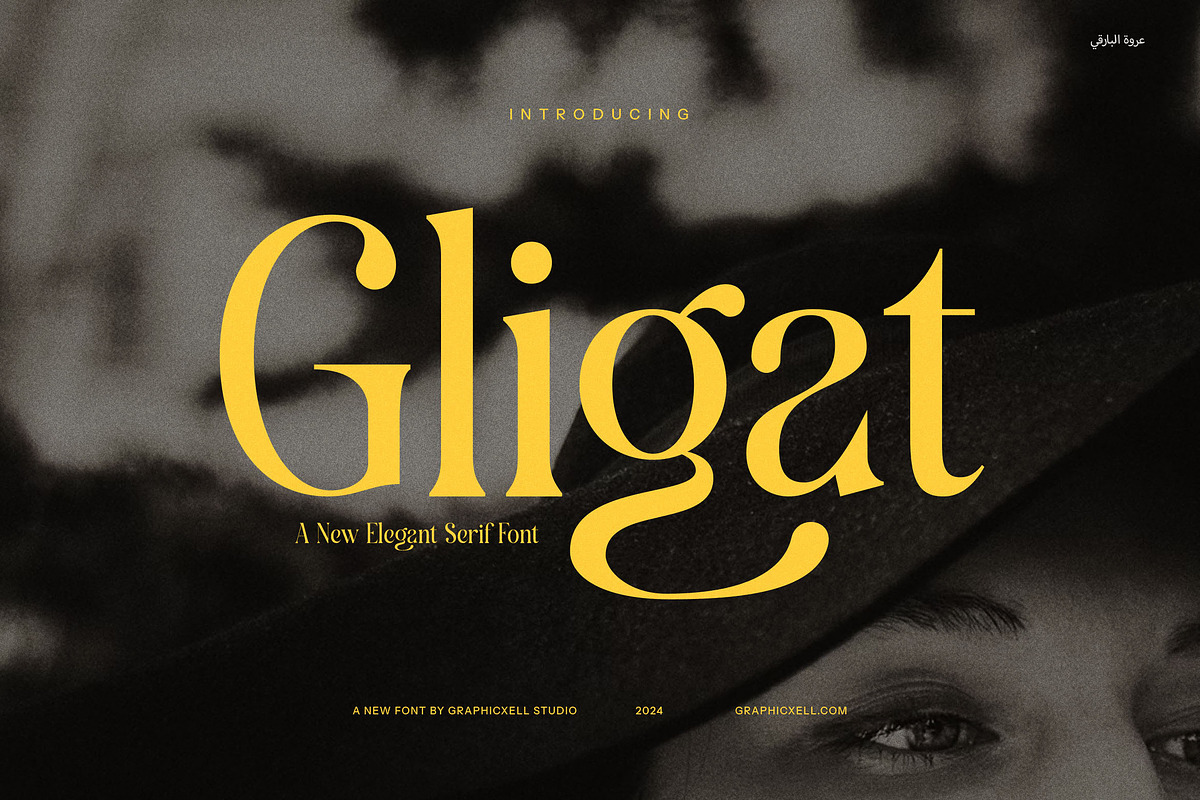 Gligat - Elegant Serif Font, a Serif Font by Graphicxell (Photo 1 of 8)