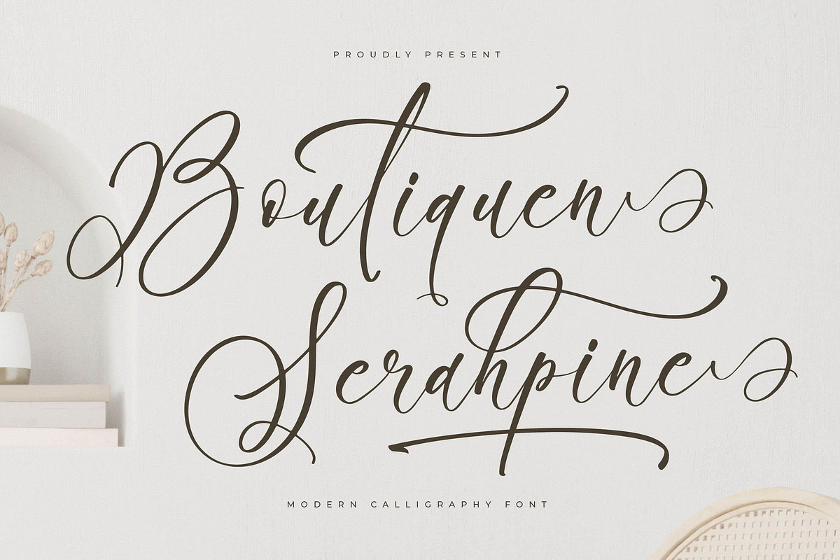 Boutiquen Serahpine Calligraphy Font, a Script Font by Letterena Studios Script (Photo 1 of 15)