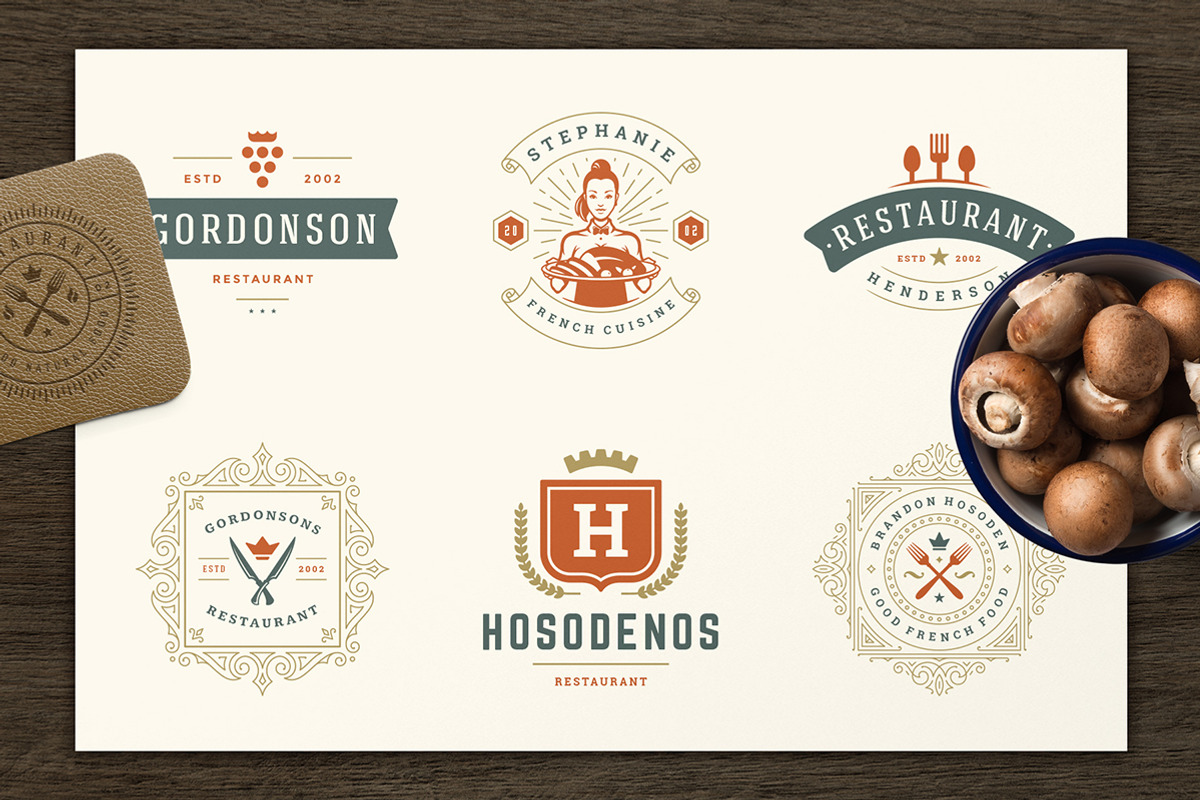 Restaurant Logos & Badges Bundle, a Branding & Logo Template by Vasya Kobelev (Photo 42 of 54)