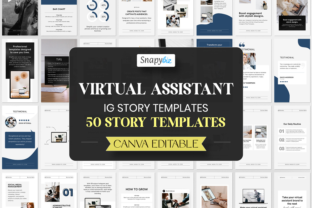 Virtual Assistant Instagram Story, a Social Media Template by Snapybiz (Photo 1 of 9)