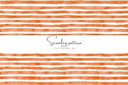 orange stripes watercolor pattern, a Pattern Graphic by Pink Studio Art (Thumbnail 1 of 5)