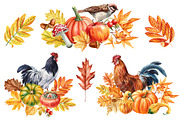 Harvest Thanksgiving fall clipart, a Decorative Illustration by Hanna Hryharenka (Thumbnail 8 of 20)