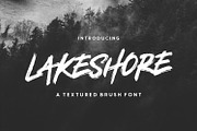 Lakeshore Brush Font, a Font by Greg Nicholls (Thumbnail 1 of 8)