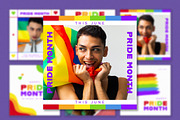 Pride Month Social Media Set, a Social Media Template by wavebreak (Thumbnail 1 of 2)