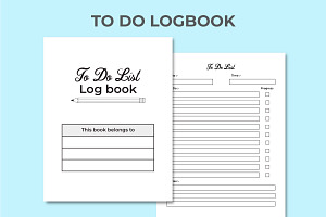 To Do List KDP Interior Log Book