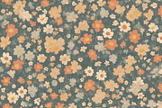 42 Retro Floral Checkerboard Pattern, a Pattern Graphic by adenpinkstore (Thumbnail 9 of 11)