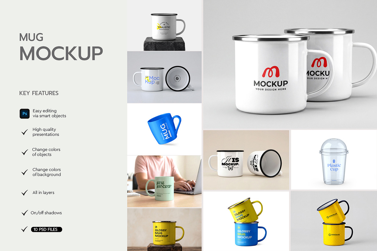 Premium Mug Mockup Bundle, a Cups & Container Mockup by graphypix (Photo 3 of 13)