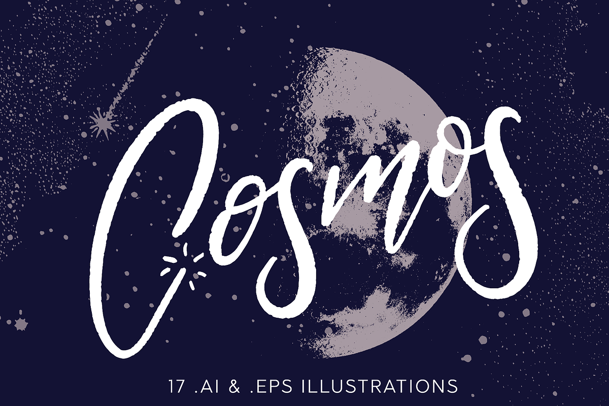 COSMOS | 17 Space-Themed Vectors, a Graphic by Britt & Kit (Photo 1 of 2)