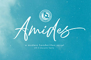 AMIDES - Handwritten, a Script Font by Olexstudio (Thumbnail 1 of 7)