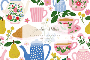 Vintage Croissants Seamless Pattern, a Pattern Graphic by Pati Charm Studio