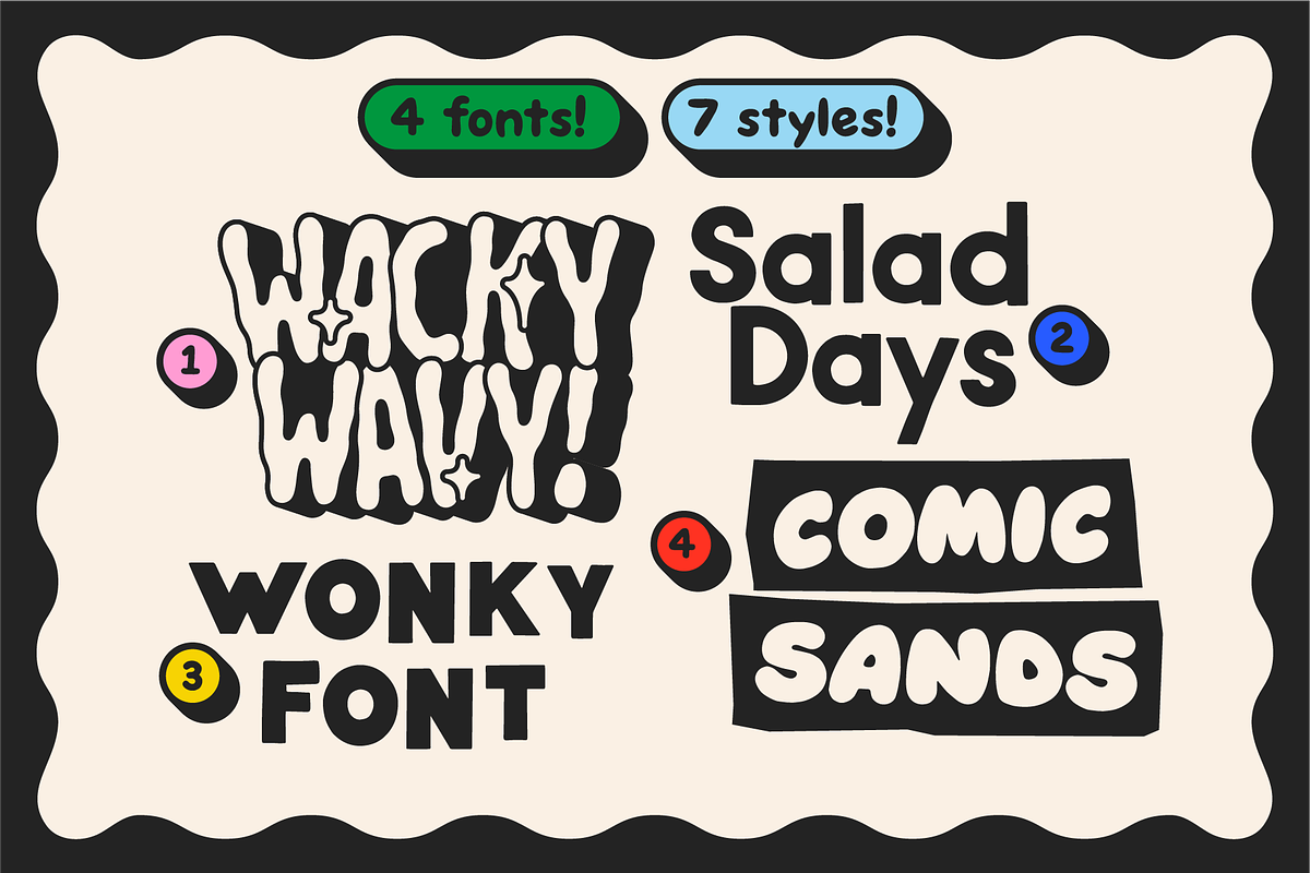 Super Happy Good Time! Font Bundle, a Sans Serif Font by Meg Lewis Fun House (Photo 2 of 8)