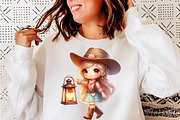 Quirky Valentine Cowgirl Clipart PNG, an Illustration by SinaCreation (Thumbnail 10 of 11)