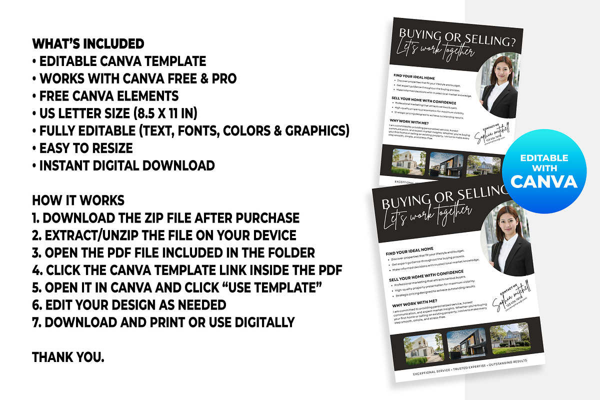 Realtor Buying or Selling Flyer, a Flyer Template by M9 Design (Photo 5 of 5)