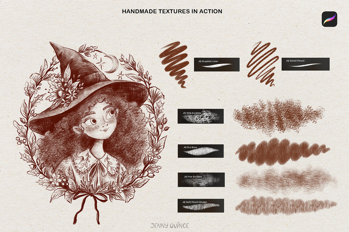 Procreate Brushes - Graphic Studio, a Brush Add-On by Jenny Quince (Photo 10 of 14)
