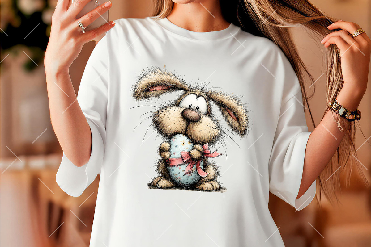 Whimsical Easter Bunny Clipart, an Illustration by OK Design (Photo 6 of 6)