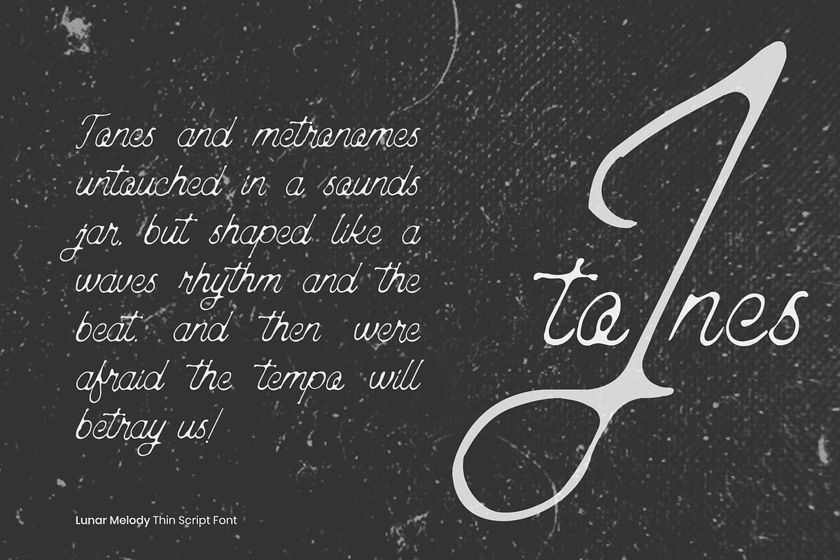 Lunar Melody, a Script Font by Rasiorise Studio (Photo 12 of 12)