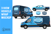 3 View Vehicle Wrap MockUp, a Product Mockup by dedpixel supply co. (Thumbnail 1 of 3)