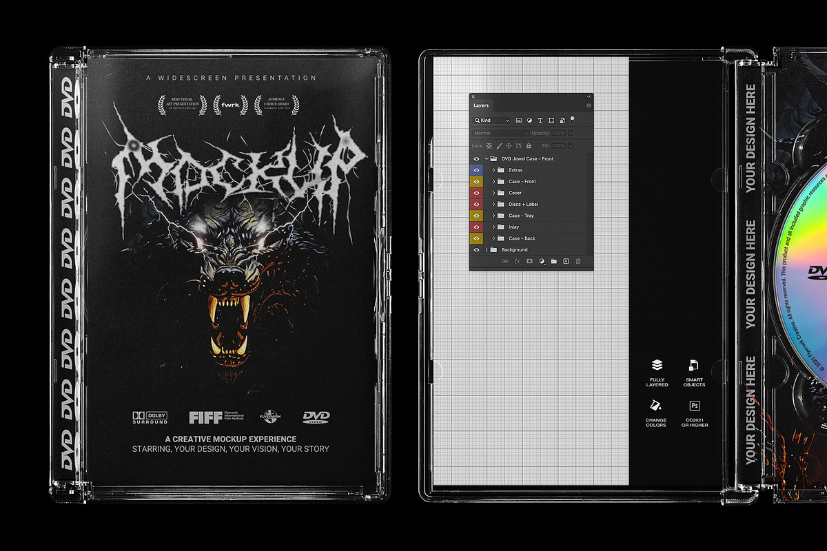 DVD Jewel Case Mockup, a Packaging Mockup by FLYERWRK (Photo 2 of 11)