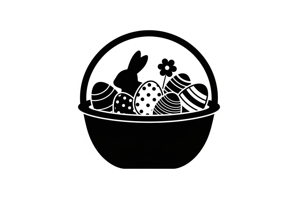 Easter Basket Vector Silhouette Bund, an Illustration by Designs_River (Photo 20 of 51)