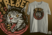 Rebel Cat Japanese Cartoon Style, an Animal Illustration by Krizvector Artwork Shop (Thumbnail 2 of 3)