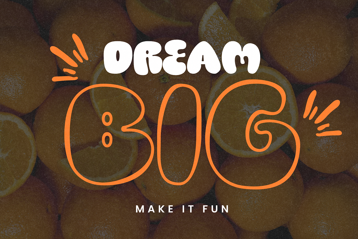 Onidel – Bold Bubble Display Font, a Sans Serif Font by MaikoHatta (Photo 7 of 9)