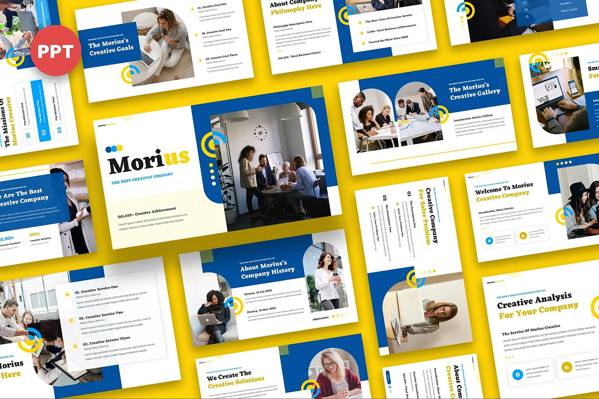 Morius - Creative Company PowerPoint, a Presentation Template by Fit-tee (Photo 1 of 6)