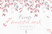 Watercolor floral edges backgrounds, a Decorative Illustration by Lisa Glanz (Thumbnail 2 of 5)