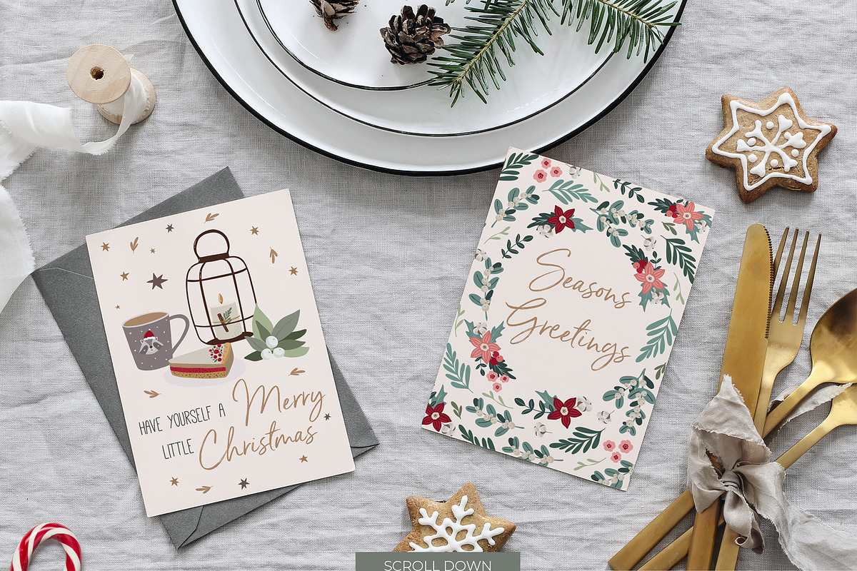 Cozy Christmas pattern & clipart, a Seasonal Illustration by Cozy pattern shop (Photo 5 of 13)
