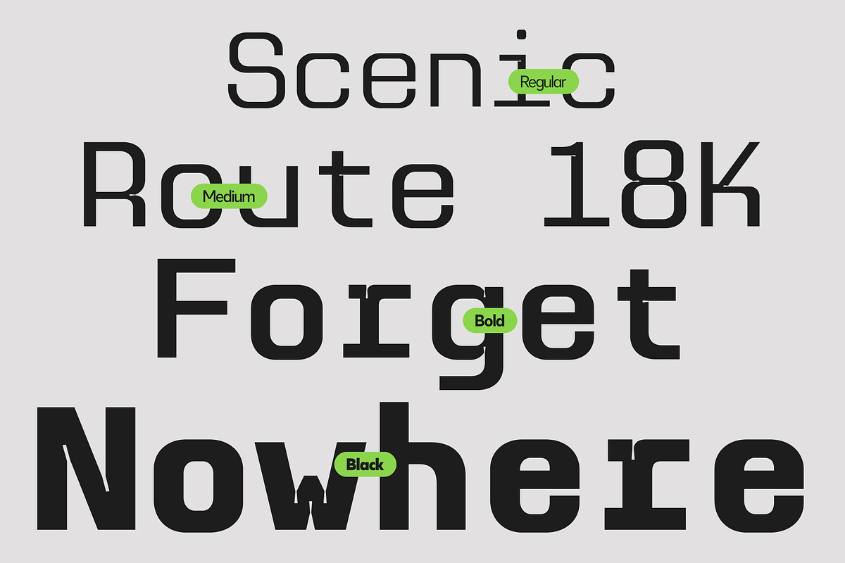 Anacute – Industrial Mono Sans, a Sans Serif Font by Casloop Studio (Photo 8 of 10)