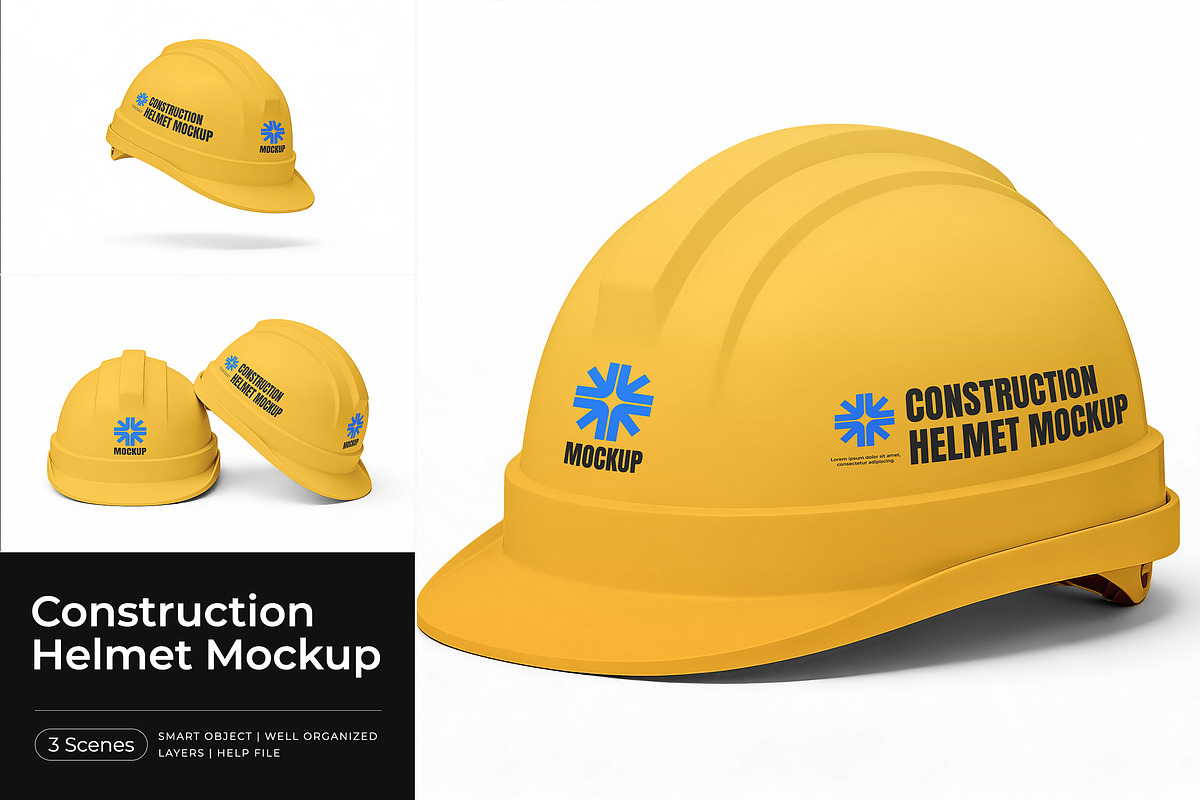 Construction Helmet Mockup, a Product Mockup by Pitchlook.Studio (Photo 1 of 4)