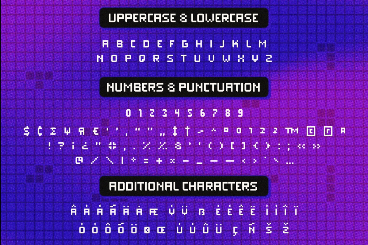 TETRA 84 80s font typeface tetris, a Font by Fat Hamster (Photo 5 of 6)