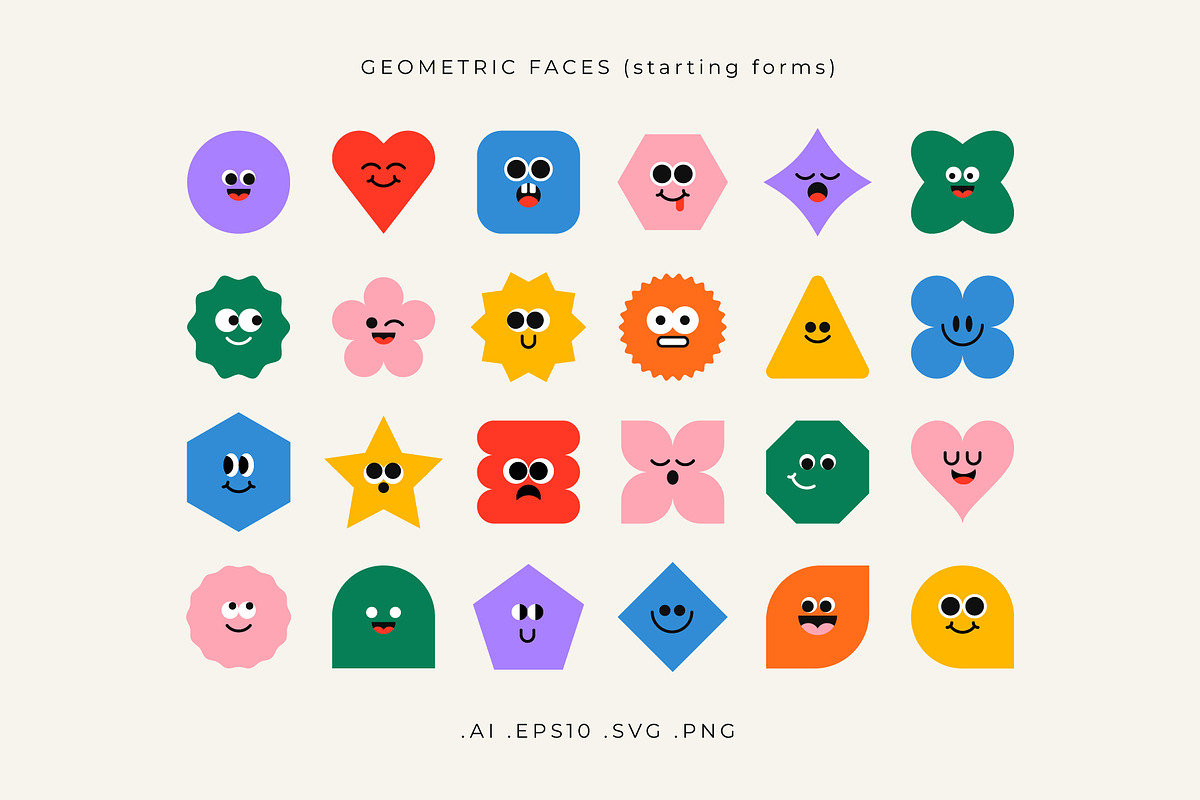 Geometric Faces, an Object Graphic by Léo Alexandre (Photo 2 of 10)